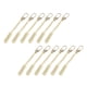 thumbnail image 1 of 12 tiradores de cremallera con cordón de extensión para ropa, mochilas y viajes. Blanco Dorado, 1 of 9