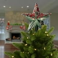 thumbnail image 6 of chaungfeng 7.87 Inch Tree Topper, Glitter Plastic Star Ornaments, for Christmas Tree, Holiday Decor, Festive Display, 6 of 6