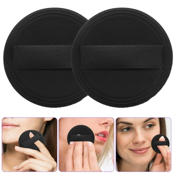 TABLETREANDS 8Ud Puff De Polvo Para Maquillaje Negro Con Textura Duradera Y Uso En Casa