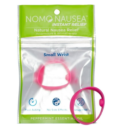 NoMo Nausea Instant Relief Small Pink Aromatherapy Anti-Nausea Bands with