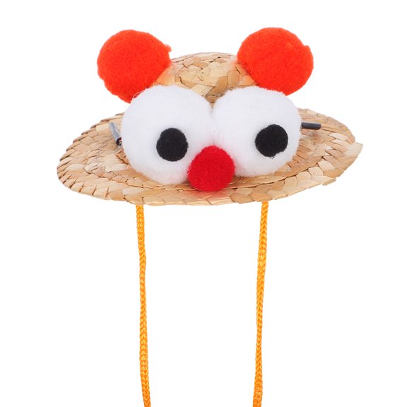 ETEREAUTY Small Pet Costume Straw Hat for Hamsters, Ideal for Holiday Parties, Photos, and Special Occasions