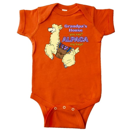 

Inktastic Cute Jumping Alpaca-Grandpa s House You Say ALPACA my bags! Gift Baby Boy or Baby Girl Bodysuit