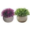 thumbnail image 1 of 2 piezas de plantas artificiales en maceta de plástico, bola de hierba, decoración creativa, maceta falsa, decoración de paisaje, plantas verdes, 1 of 5