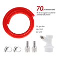thumbnail image 3 of Conjunto de línea de gas con bloqueo de bola, tubo largo rojo de 5 pies, juego de desconexión de gas con bloqueo de bola de 5/16, kit de elaboración de cerveza casera, rojo, rojo, 3 of 5