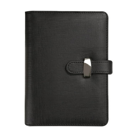 Business Journal With 6 Rings Binder Covers Refillable Hardcover Notebook 160 Pages Lined For Writing
