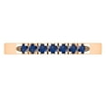 thumbnail image 2 of Dazzlingrock Collection Round Blue Sapphire 7 Stone Stackable Wedding Band for Women (Color Blue, Clarity Highly Included) in 10K Rose Gold, Size 6, 2 of 4