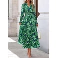 thumbnail image 4 of PRETTYGARDEN Women's Floral Maxi Dress Spring Long Sleeve V Neck Casual A Line Long Flowy Boho Party Dresses, 4 of 7