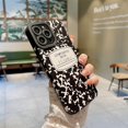 thumbnail image 4 of for iPhone 13 Pro Max Case(6.7 inch),Cute case with Fashion Print Label Design，Soft TPU Shockproof Protective for Women & Girls（Black）, 4 of 16