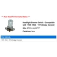 thumbnail image 2 of Headlight Dimmer Switch - Compatible with 1959, 1965 - 1976 Dodge Coronet 1966 1967 1968 1969 1970 1971 1972 1973 1974 1975, 2 of 2