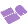 thumbnail image 1 of 3 unids/set Venta caliente alta colorido multifuncional dientes irregulares borde DIY raspador conjunto herramienta molde pastel (púrpura) 51059-4, 1 of 6