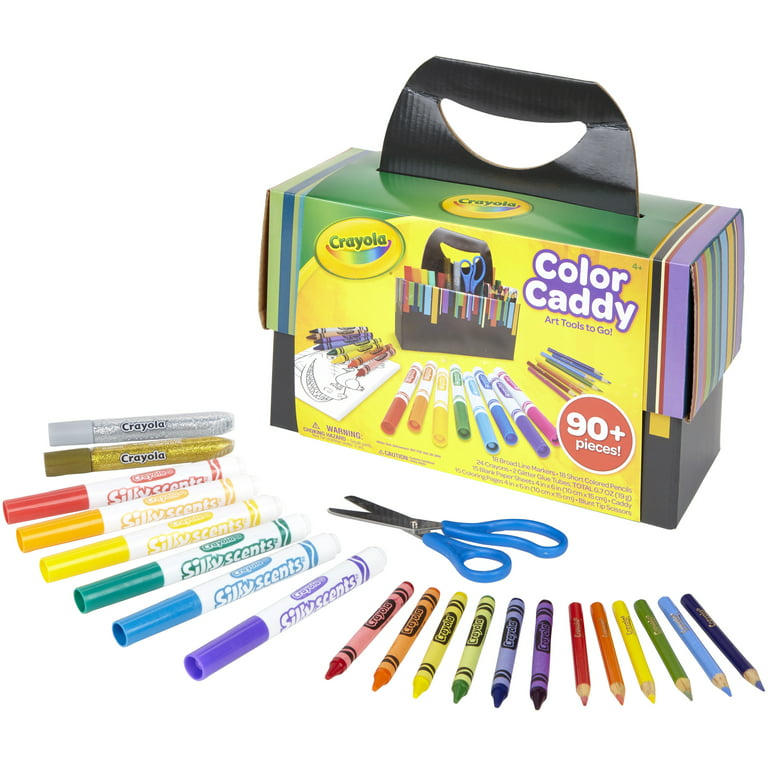 Crayola Color Caddy 90 Art Tools in a Storage Caddy - Zerbee