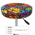 thumbnail image 4 of Susaid Butterfly Garden Print Elastic Bar Stool Cover Personalized Washable Stool Cover for Barbershop Home Bar Kitchen-12 inch, 4 of 7