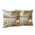 thumbnail image 6 of Ambesonne Nature Throw Pillow Cover 2 Pack, Swimming Swans in River, 18", Multicolor, 6 of 6