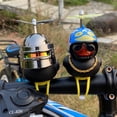 thumbnail image 3 of casco cuerno luz pequeño pato negro con balsa de bambú ligero accesorios de coche de la motocicleta, 3 of 4
