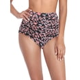 thumbnail image 4 of RELLECIGA Women's High Waisted Ruched Bikini Bottom, 4 of 7