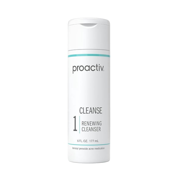 Proactiv Solution Renewing Cleanser, Daily Acne Cleanser with Benzoyl Peroxide and Exfoliating Beads, 90-Day Supply, 6 Fl Oz