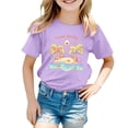 thumbnail image 2 of Girls Tshirts Clothes for Girls Boys Girls' Island Print Casual T Shirt Fashion Kids' Comfort Fit Top for Beach & Daily Wear Tropical Vacation Vibes, 2 of 5