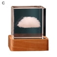 thumbnail image 2 of EIMELI EIMELI Faux Crystal Cube Wooden Stand Transparent Creative Design Heart Shape Cloud Glowing Cube Sculpture for Home, 2 of 9