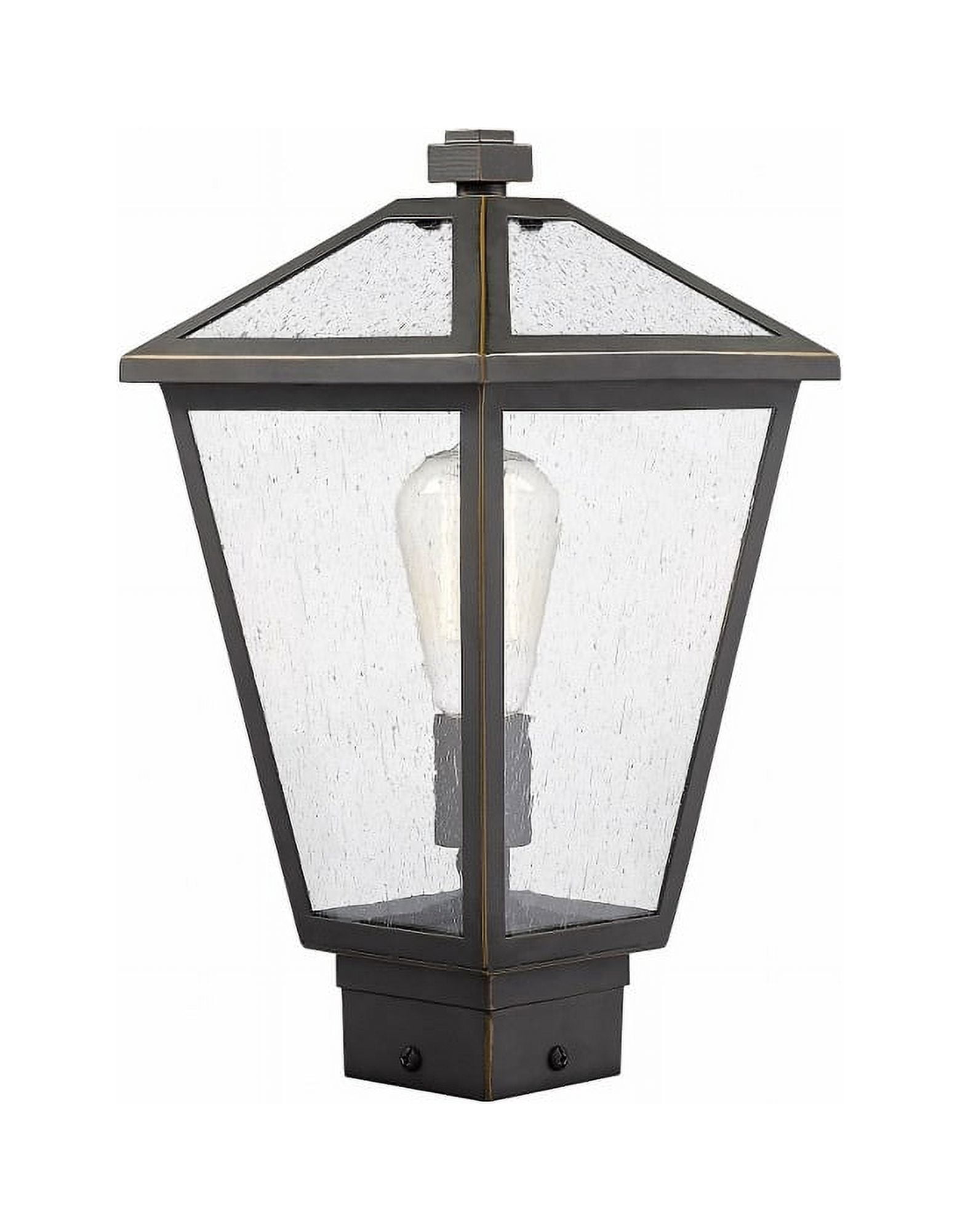 Z-Lite 579PHMS-ORB Talbot Outdoor Post Mount Fixture, Rubbed Bronze - 15 x 8.25 x 8.25 in.