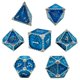 thumbnail image 2 of 7 piezas de dados poliédricos, números grandes irregulares, accesorios de Azul perfke dados poliédricos, 2 of 5