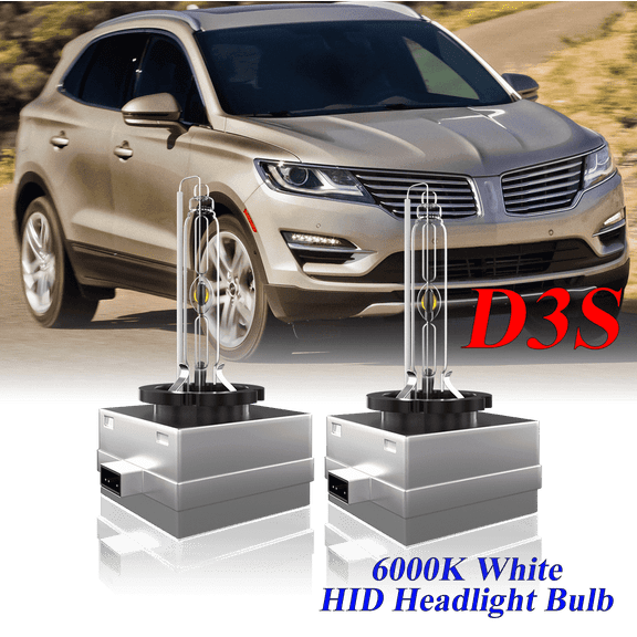 For Lincoln MKC 2015 2016 2017 D3S HID Headlight High/Low Beam 6000K Crystal White Xenon Bulbs Set 2