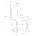 thumbnail image 4 of Monarch Specialties Dining Chair, Set Of 2, Side, Upholstered, Kitchen, Dining Room, Fabric, Metal, Grey, Black, Contemporary, Modern, 4 of 4