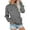 Grey, variant on Women's Hoodless Round Neck Long Sleeve Sweatshirt, Soft Comfort Fleece Casual Plus Size Pullover Top for Autumn Winter Season Daily Lounge Wear, Street Fashion and Outdoor Activities Grey L