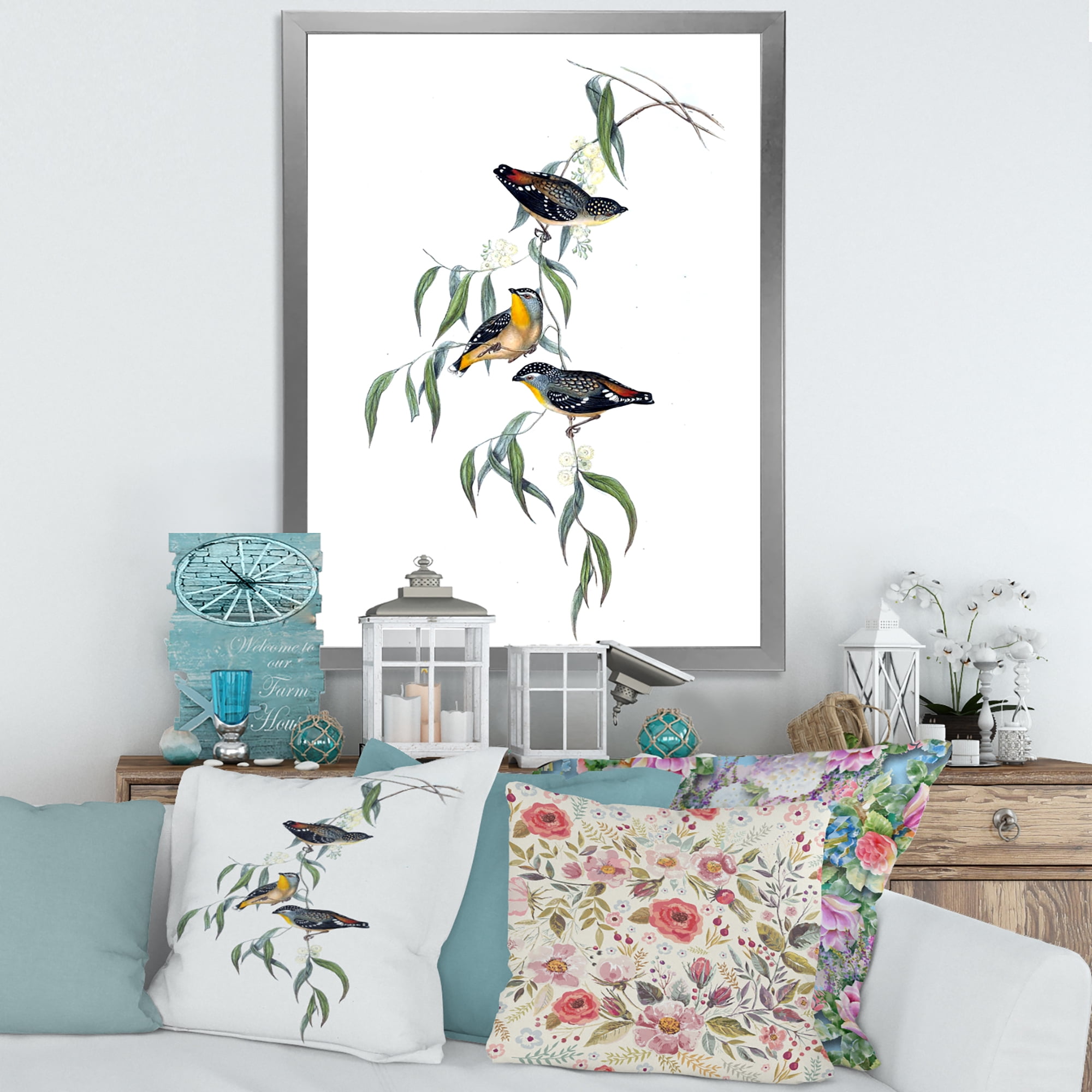 Designart 'Ancient Bird Life III' Traditional Framed Art Print