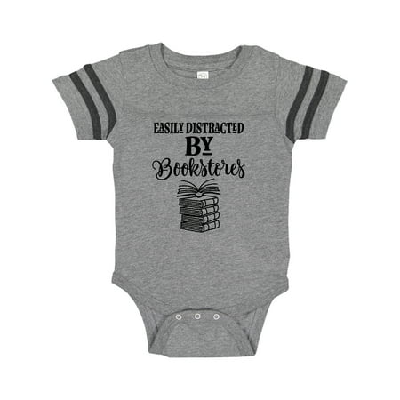 

Inktastic Reading Gift Distracted by Bookstores Gift Baby Girl Bodysuit