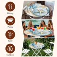 thumbnail image 6 of Blue Beach Coastal Round Tablecloth 55-60 Inch Round Fitted Table Cloth with Elastic Edge, Summer Starfish Nautical Shell Waterproof Table Cover Protector for Outdoor Picnic Party Dining, 6 of 6