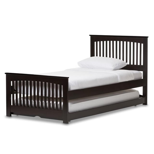 Lit Plateforme Simple Hevea Brun Foncé