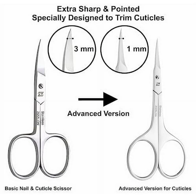 Stelone Cuticle Scissors Extra Fine Curved - Stainless Steel