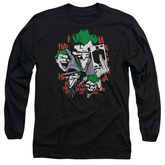DC Comics Four Of A Kind Long Sleeve Adult 18/1 T-Shirt Black