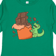 thumbnail image 4 of Inktastic Dino With Chocolate Bar Boys or Girls Long Sleeve Toddler T-Shirt, 4 of 5