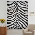 thumbnail image 2 of Black White Zebras Sheer Curtains 54 Inches Long, Vintage Abstract Art Light Filering Curtains, Breathable Simi Curtain Privacy Drapes for Kitchen Bathroom Nursery Lightweight Small Window Treatment, 2 of 9