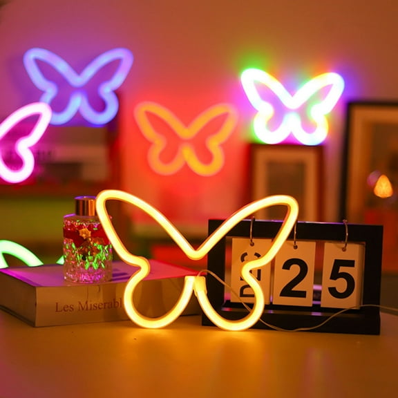 100Fens Neon Signs Led Neon Night Light Usb Or 3-Aa Battery Powered Neon Lights Wall Sign Room Decor Decor For Girls Bedroo