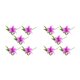 thumbnail image 4 of Yuarrent 5X flor artificial planta falsa decoración de boda calcomanía para el hogar tamaño compacto arreglo atractivo decoración de oficina Púrpura 2Conjunto, 4 of 6