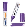thumbnail image 1 of Uxcell Poster Markers, 2Pcs Large Capacity Permanent Huge Banners Posters Markers Bold Thick Chisel Tip Pens for Painting Drawing on Plastic Glass Wood Rock Canvas, Purple(0.2" Tip Width), 1 of 7