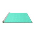 thumbnail image 2 of Ahgly Company Machine Washable Indoor Rectangle Solid Turquoise Blue Modern Area Rugs, 6' x 9', 2 of 4