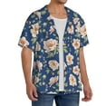 thumbnail image 4 of Xecao offers the Flower for Men's Casual Short-sleeved Shirt, a button-up collared shirt with a pocket, perfect for beach vacations and yacht travel in the XX-Large size., 4 of 7