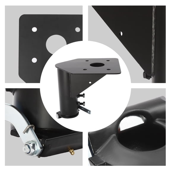 Black Adjustable 12"-17" Fifth (5th) Wheel For Camper RV Adapter Hitch Camper RV Adapter Hitch