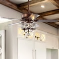 thumbnail image 4 of JONATHAN Y Becky 52" 3-Light Crystal LED Chandelier Fan With Remote, Oil Rubbed Bronze, 4 of 9