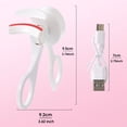 thumbnail image 7 of Pink Usb Rechargeable Heated Eyelash Curler Wide Angle For Large Area Curl, 7 of 7