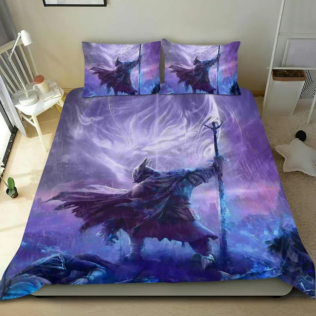Elden Ring Conjunto de sábanas temático, trío de piezas, cómodo y amigable con la piel, diseño único, regalo de decoración para el hogar para familiares, amigos y fans,173cm *218cm