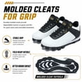 thumbnail image 6 of EQW Kids High-Top Baseball Cleats, Lace-Up Youth Baseball Shoes with Rubber Molded Cleats for Boys Girls, Ankle Support, 6 of 9