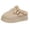 A11 - Beige, variant on Womens Clogs Slippers House Shoes Closed Toe Slip On Mules Soft Plush Fleece Lining Outdoor Thick-Soled Footwear with Adjustable Buckle Strap