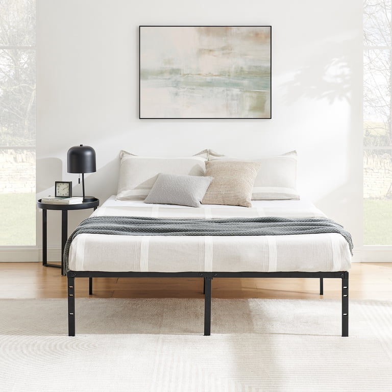 Mainstays Queen 14" Steel Slat Platform Bed Frame, Black photo 3