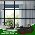 thumbnail image 6 of Tutuviw 6ft x 0.8in Window Grille Inserts Grid Kit Self-Adhesive Window Grid Inserts Window Grille Inserts Peel and Paster Trim Flexible Molding Trim for Window Frames （Black）, 6 of 7