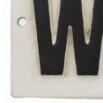 thumbnail image 2 of 4 Inch Metal Frame Wall Sign, WC Typography, Black and White- Saltoro Sherpi, 2 of 5