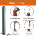 thumbnail image 4 of Corkscrew, Air Pressure Corkscrew, Compressed Air Corkscrew with Foil Cutter, Stainless Steel Bottle Opener, Perfect Gift Idea for Men and Women (Gree, 4 of 5